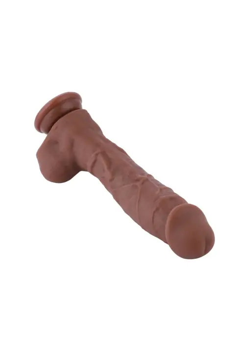 Hismith KlicLok dildo – 23 cm (9″) – Brūns Foto 7