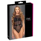 Cottelli LINGERIE Lace Bodysuit with Rhinestone Detail – Black – S/M — Photo 1