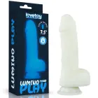 Lumino Play pimedas helendav läbipaistev dildo – 19 cm (7.5″) — Foto 1