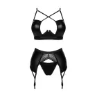 Obsessive Norides 3-osaline wet look pesukomplekt – XL/2XL — Foto 3