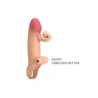 ROMANCE вибрирующая насадка на член – 15 cm (6″) – телесный — Фото 9