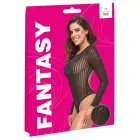 Fantasy bodijs ar garām piedurknēm un svītrainu rakstu – melns – S/L — Foto 1
