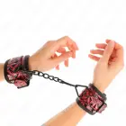 KINK Diamond Pattern Adjustable Wrist Restraints – Dark Red — Photo 4