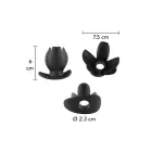 Išskleidžiamasis 4 krypčių analinis kištukas – 10 cm – Juodas Photo