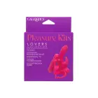 Pleasure Kits Lovers Collection – перезаряжаемая вибропуля + 3 силиконовые насадки – розовая — Фото 2