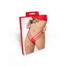 Nėrinių stringai su dirželiais – raudoni – M/L — Nuotrauka 2