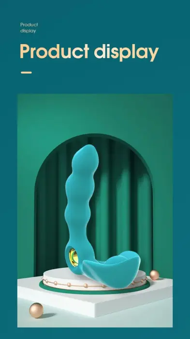 Stymulator-Angelo meeste prostata kolmekordse stimulatsiooni dildo – 15 cm – Sinine Photo