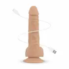 Real Fantasy Ethan – realistlik vibraator soojenduse, iminapa ja kaugjuhtimispuldiga – beež – 21 cm — Foto 3