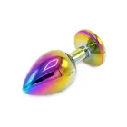 Rainbow Butt Plug with Gem – 9.5 cm (3.7″) — Photo 3