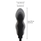 Pripučiamas lemputės formos analinis kištukas – 8–9.5 cm – Juodas Photo