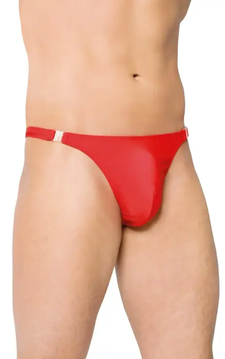 Thong 4432 satin panties – red – M