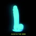 Addiction Luke dildo – 19 cm (7.5″) – sinine pimedas helendav — Foto 6