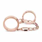 Rosy Gold Adjustable Metal Handcuffs with Quick Release, Rose Gold Finish — Photo 5