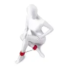 Anonymo handcuffs, PU leather, red, 27 cm Photo