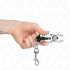 KINK Japanese Clover metaliniai spenelių spaustukai su kabliukais – sidabriniai — Nuotrauka 4