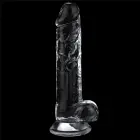 LoveToy Flawless Clear Dildo – reālistisks dildo – TPE – caurspīdīgs – 19,0 cm — Foto 4
