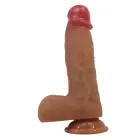 Pretty Love Dwell reālistisks dzīslains silikona dildo ar piesūcekni – 19.5 cm (7.6″) – Rozā — Foto 3