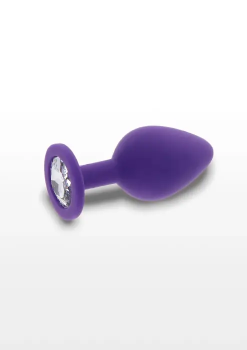 Бриллиантовый драгоценный камень для ягодиц анальная пробка – 9 cm (3.5″) – Фиолетовая
