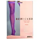 Be Wicked Nylon Fishnet Thigh Highs – Purple – One Size — Photo 5