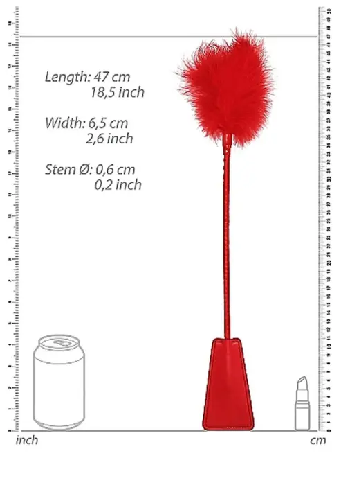 Ouch! Crop With Feather - Red Foto 2