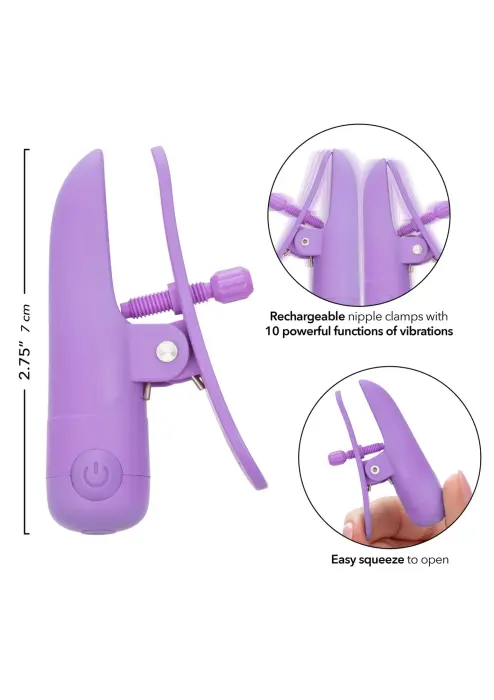 Nipplettes uzlādējamās knupīšu skavas – violetas Foto 4