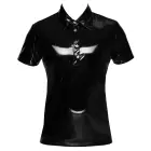 Black Level Shiny Vinyl Polo Shirt – L — Photo 6