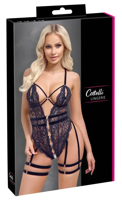 Cottelli LINGERIE Lace Bodysuit – Black – M