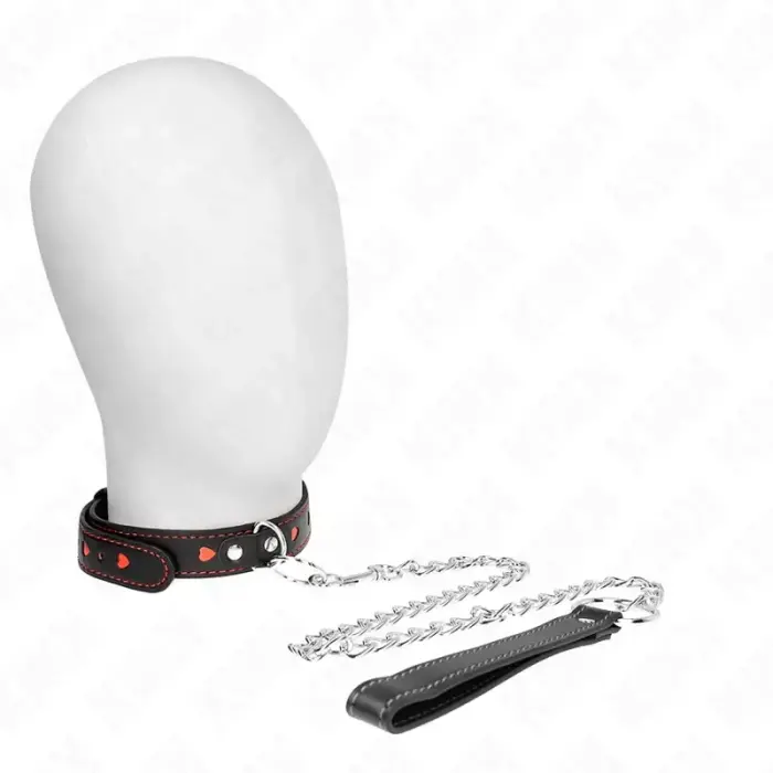 KINK Heart Detail Collar & Leash Set 65 cm – Black
