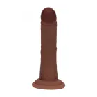 Divu blīvumu silikona izliekts reālistisks dildo ar piesūcekni – brūns – 15,5 cm — Foto 3