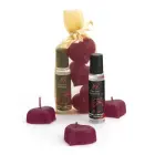 Extase Sensuel Naughty Kit Silk Nights – золотой мешочек, 3 свечи и лубрикант 30 мл — Фото 1