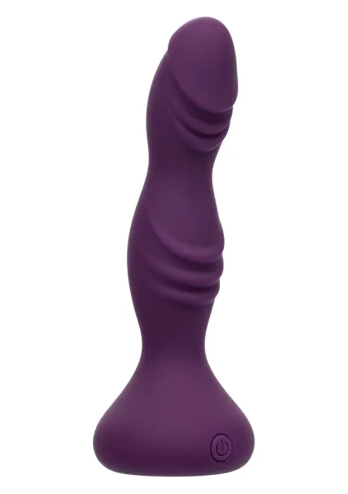 Deep Stud teksturēts vibrējošs anālais zondētājs – Violets