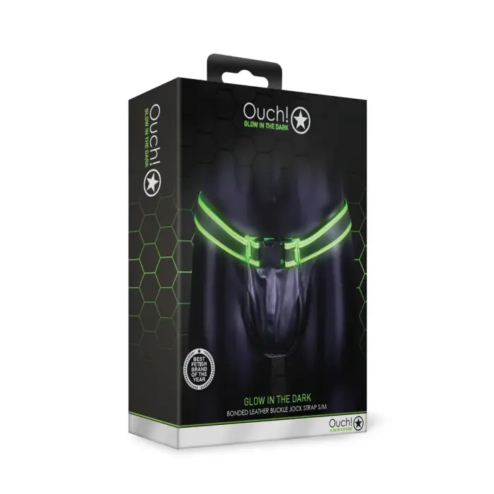 Ouch! Jockstrap with Buckle – Glow in the Dark – S/M