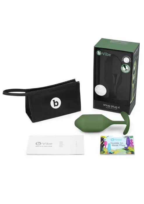 B-Vibe Snug Plug 4 – 14.5 cm – Zaļš Foto 2