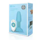 b-Vibe Rimming Petite anālais spraudnis – 12.5 cm – Zils — Foto 9