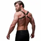Fetish Submissive Attitude Men's Eco-Leather Adjustable Chest Harness – Black – One Size — Photo 9