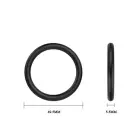 BAILE - Rubber Cock Rings Set (3 pcs) – Black — Photo 5