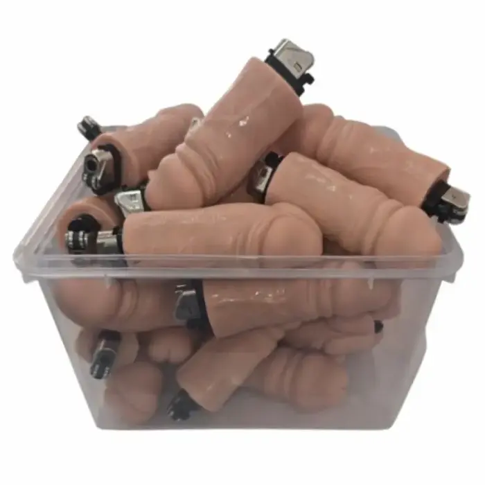 DIABLO PICANTE Model 8412345056864 - Банка с 30 зажигалками телесного цвета