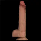LoveToy Sliding Skin Pro Dual Layer Silicone Dong – reālistisks divslāņu silikona dildo – 22,9 cm — Foto 6