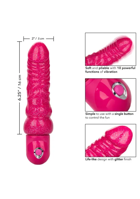 Lady Boner elastīgs vibrators – rozā Foto 4
