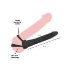 Vibrating Double Trouble Anal Penetrator – 14 cm (5.5″) – Black — Photo 7