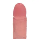 Vive REA219 – dvigubo tankio lenktas vibruojantis dildo su siurbimo taurele – kūno spalvos – 20,3 cm — Nuotrauka 6