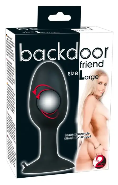 Backdoor Friend L anālais spraudnis – 12 cm – Melns