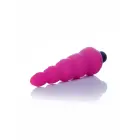 Lance vibruojantis medicininio silikono analinis dildo – 10 cm (4″) – Rožinis — Nuotrauka 3
