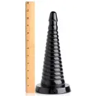 Didelis gyslotas analinis dildo – 26 cm (10.25″) – Juodas — Nuotrauka 6