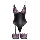 Cottelli Lingerie bodis su nuimamais kojinių dirželiais ir nėrinių akcentais – S — Nuotrauka 5