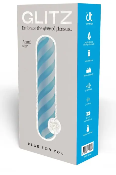 GLITZ BLUE FOR YOU вибропуля – 10.9 cm (4.3″) – синий