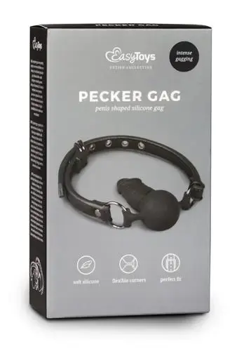 Knebel Ball Gag with Silicone Dong – Black