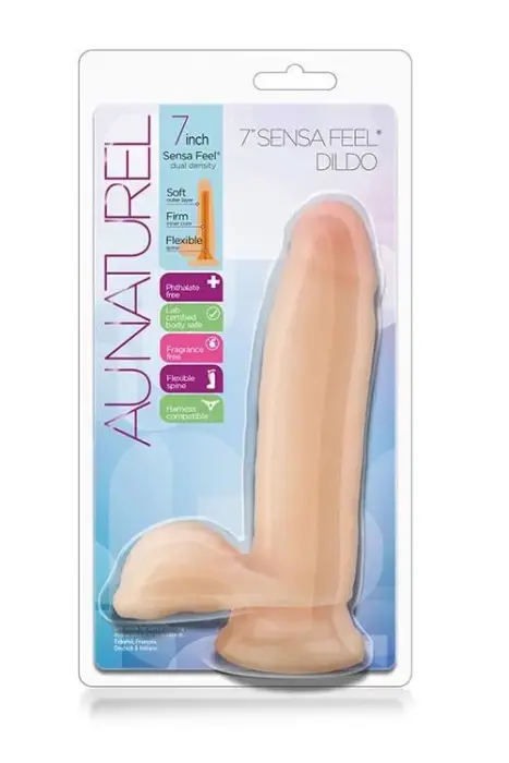 AU NATUREL Sensa Feel realistlik dildo – 18 cm (7″) – Nahavärv