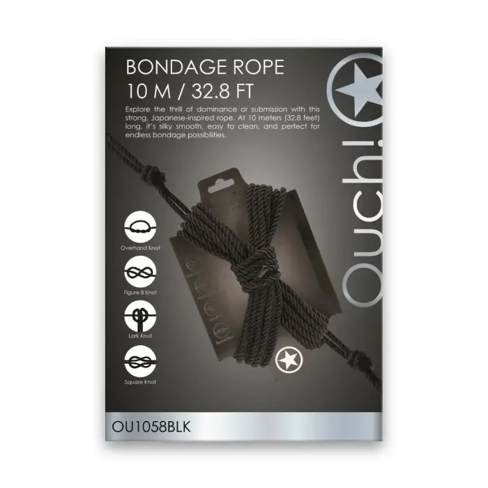 Ouch! OU1058BLK – wrist cuffs – faux leather – adjustable – black