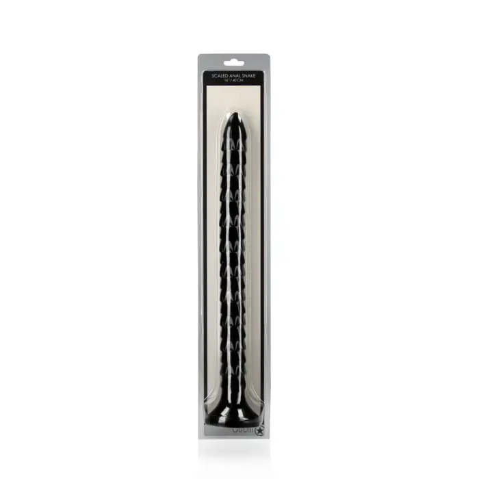 Scaled Anal Snake Dildo – 40 cm (16″) – Black
